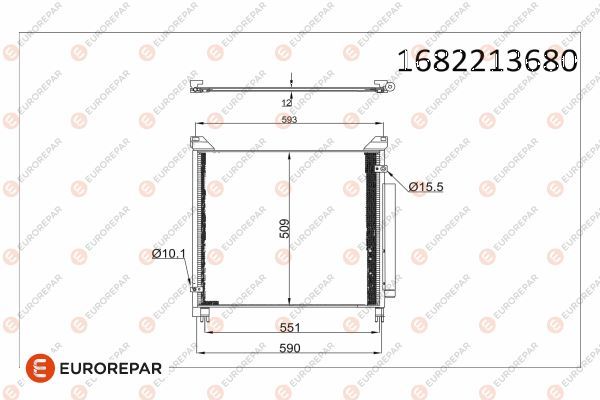 EUROREPAR 1682213680 | Psa / Erp Klima Radyatörü Toyota Hilux VIII Pick Up (_N1_)