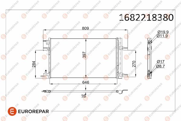 EUROREPAR 1682218380 | Erp Klima Rad Zafira C Insignia A Astra J Cascada