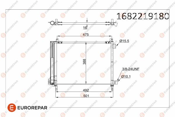 EUROREPAR 1682219180 | Psa / Erp Klima Radyatörü Nissan Micra IV (K13k)