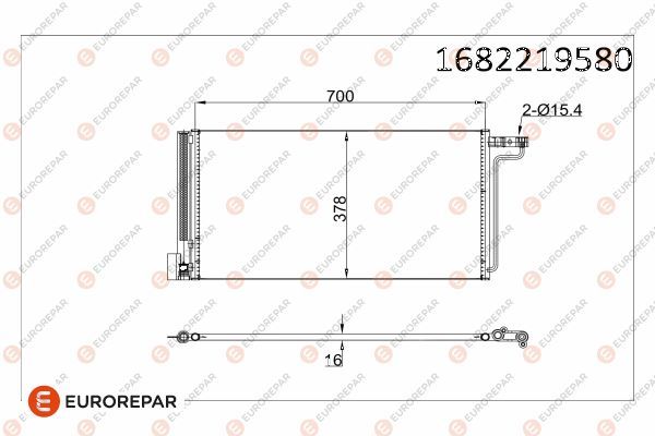 EUROREPAR 1682219580 | Klima Radyatörü