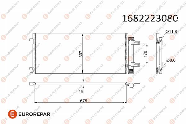EUROREPAR 1682223080 | Klima Radyatörü