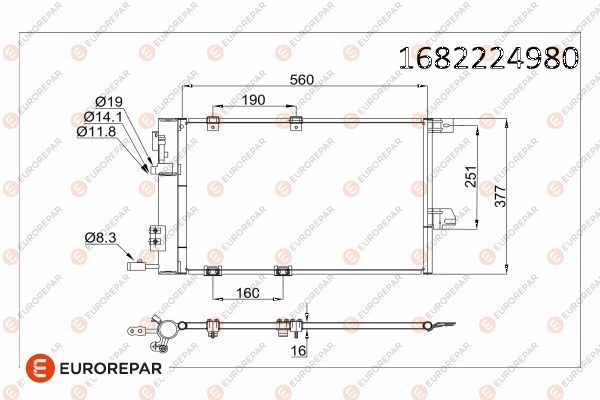 EUROREPAR 1682224980 | Erp Klima Radyatörü Astra G (T98) (F70) Zafira A Mpv (T98)