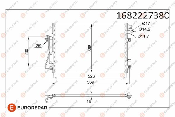 EUROREPAR 1682227380 | Psa / Erp Klima Radyatörü Nissan Kubistar (X76) 1.2 1.6 Benzin 1.5 Dizel