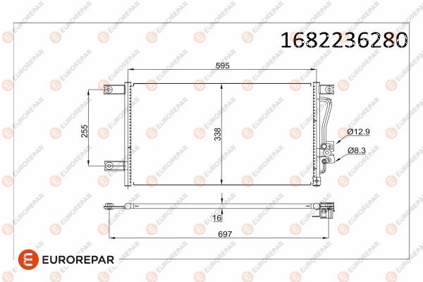 EUROREPAR 1682236280 | Psa / Erp Klima Radyatörü Mitsubishi Pajero Sport I L200 (K7_T,K6_T)