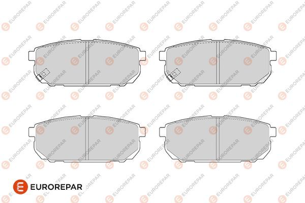 EUROREPAR 1686263880 | Psa / Erp Fren Balatası Arka (118mm) Sorento I 02-(Tamir Takım Kit) Gdb3344