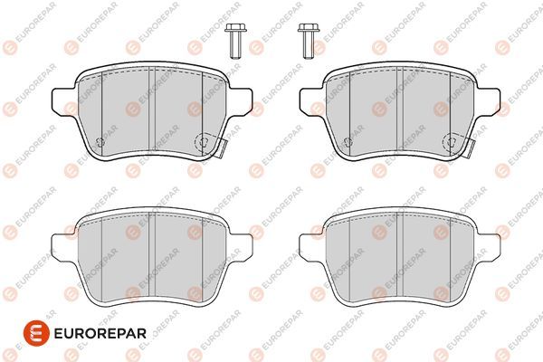 EUROREPAR 1686271180 | Psa / Erp Fren Balatası Arka Disk Corsa-D Corsa-E Gdb2093 / | 1 Adet