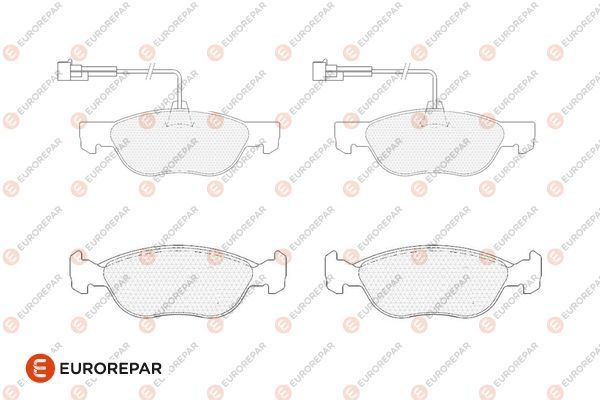 EUROREPAR 1686276980 | Psa / Erp Ön Fren Balatası 146 (930_) 145 (930_) Gdb1364