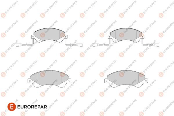 EUROREPAR 1686277980 | Psa / Erp Ön Fren Balatası (164mm) Kablolu Transit V347 2.3 2.4 06-Gdb1723