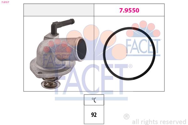 FACET 7.8157 | Termostat Opel Astra G / Corsa C / Vectra B / C 1.4-1.6 16V