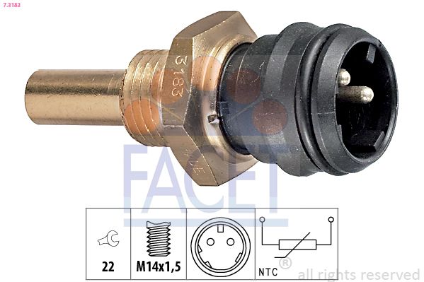 FACET 73183 | Sıcaklık Sensörü Mercedes W202 (C) W124 (E) W140 (S) W463 (G) Sprınte