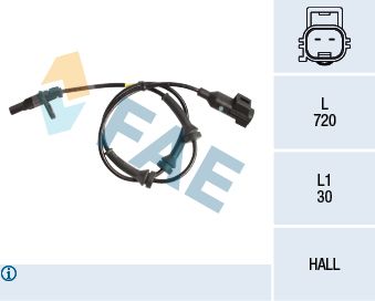 FAE 78212 | ABS Sensörü Arka R-L Range Rover Evoque 11-19