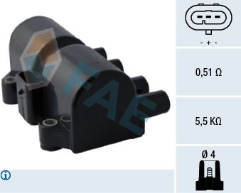 FAE 80317 | Ateşleme Bobini Chevrolet Aveo / Kalos 1.2-1.4 8V