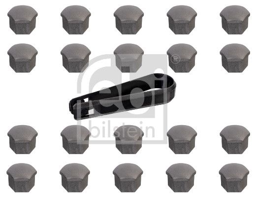 FEBI BILSTEIN 175497 | Bijon Kapak Seti Gri-20 Adet Sıfresız Bijon Kapağı + Cıkartma Aparatı (VW Tum Modeller)