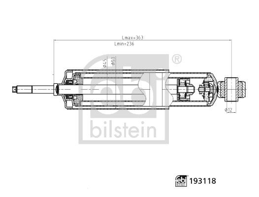 FEBI BILSTEIN 193118 | Amortisör Ön 07-13 Cabstar