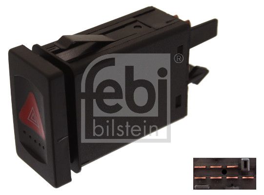 FEBI BILSTEIN 44701 | Dörtlü Flaşör Dügmesı 12V-7 Baglantılı