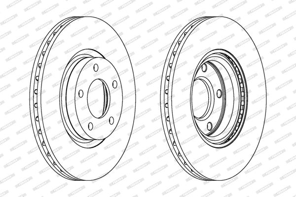 FERODO DDF1312C | Ön Fren Disk Aynası Havalı Mazda 3 03-09 Mazda 5 05-300X5 | 1 Adet