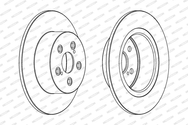 FERODO DDF1556C | Arka Fren Aynası Düz Avensis 1.8 2.0 Vvt I 00-02 271X5