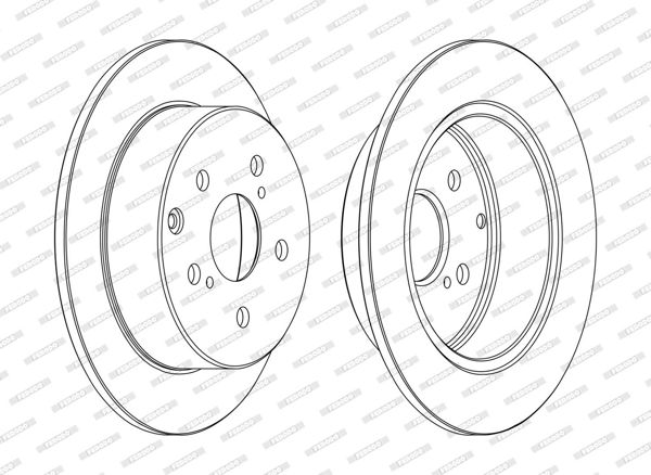 FERODO DDF1704C | Arka Fren Disk Aynası Toyota Avensis 2.2D 4D | 1 Adet