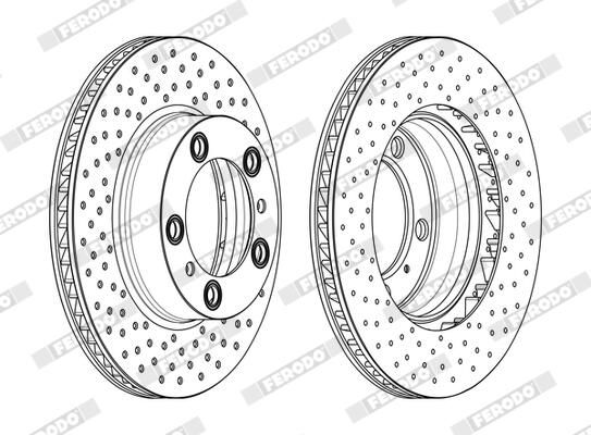 FERODO DDF2027RC-1 | Ön Fren Disk Aynası Sağ Havalı Boxster 987 2.7 04-09 2.9 09-12 Cayman 987 2.7 06-09 | 2 Adet