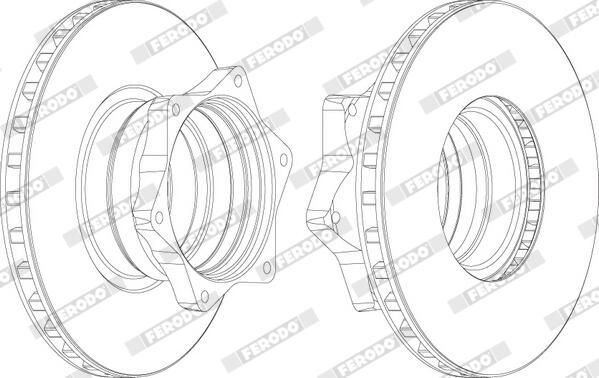 FERODO FCR165A | Fren Disk Aynası 668 Arka Varıo D324 mm | 1 Adet