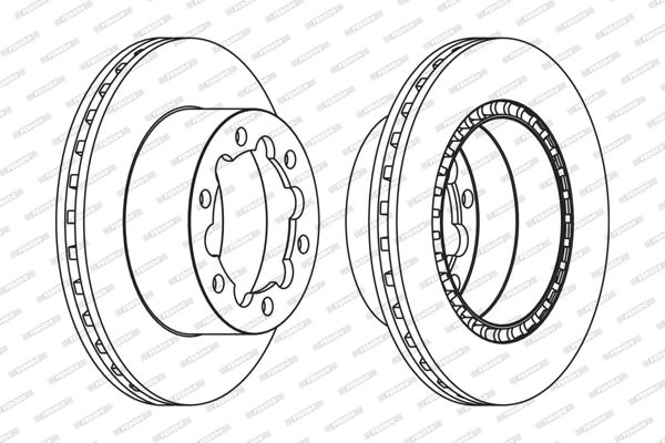FERODO FCR312A | Arka Fren Aynası Çift Teker Crafter Sprinter 5T 06 / 06- | 1 Adet
