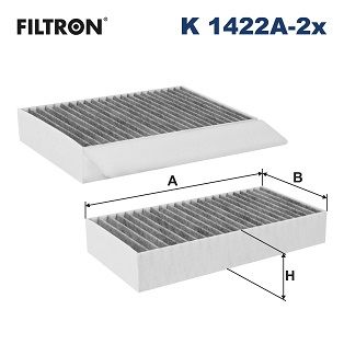 FILTRON K1422A-2X | Polen Filtresi 12-16 M-Seri (W166) + Ca
