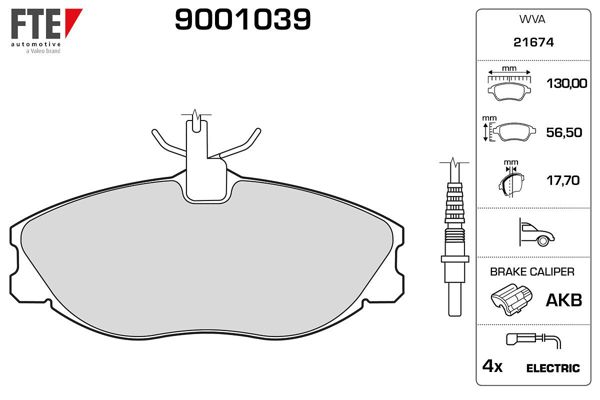 FTE 9001039 | Ön Fren Balatası P406 Xantia Xu10j2te Es9j4 Ew12j4 (94 04) P306 Gtı Xsara Vts Xu10j4rs