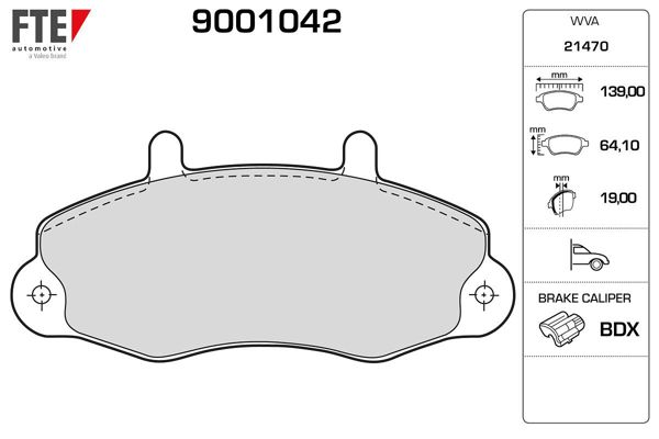 FTE 9001042 | Ön Fren Balatası Transit T12 91 00