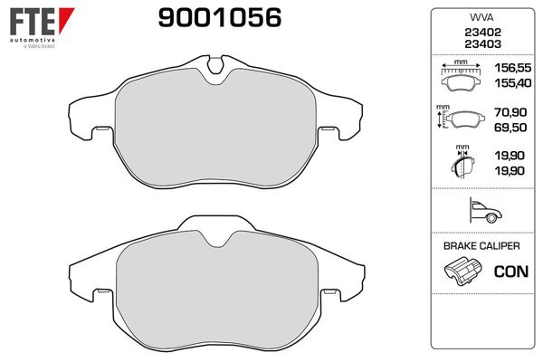 FTE 9001056 | Ön Fren Balatası Vectra C Zafira B Astra H Sıgnum