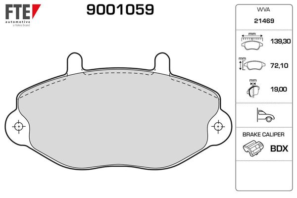 FTE 9001059 | Ön Fren Balatası Transit T15 93-00
