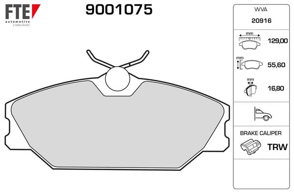 FTE 9001075 | Ön Fren Balatası Laguna Safrane Megane I Scenic 2.0 Espace