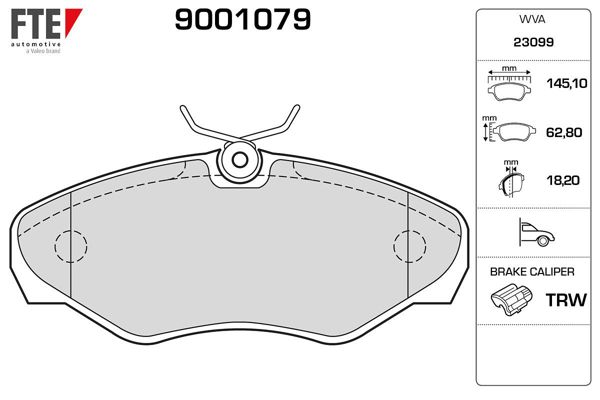FTE 9001079 | Ön Fren Balatası Traffic II Vivaro 01 -