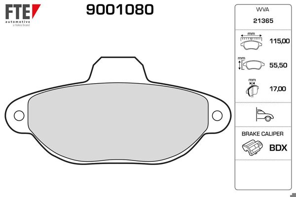 FTE 9001080 | Ön Fren Balatası 500 07-1.2 500 07-500 Fiat Siena Albea Linea 07-Doblo Cargo Fiorino 08-Bravo II 07-Stilo 01-06 Panda 03-1.2 Panda 06-Punto I 93-/ Y 95-/ Mıto 08-/ Bipper 08-/ Nemo 08-/ Ka 08-1.2 Ka 16 -