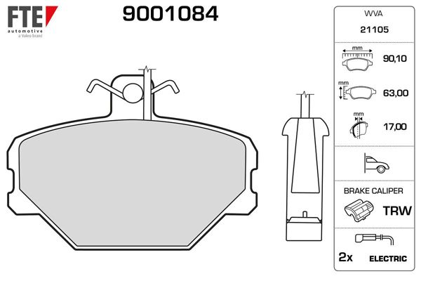 FTE 9001084 | Disk Fren Balatası (On) Fiat Tempra, Tipo, Uno, Panda (85-04) | 1 Adet