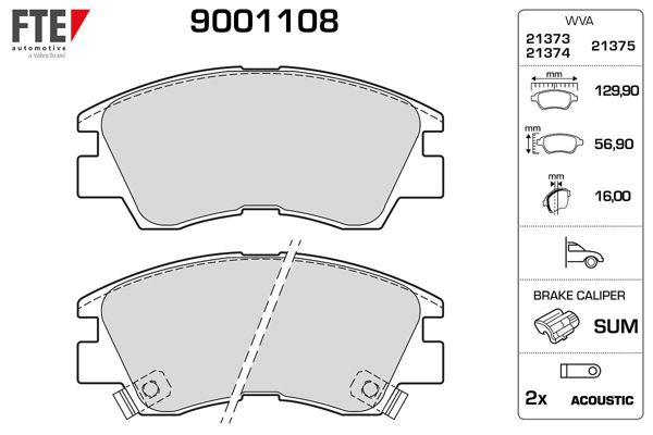 FTE 9001108 | Ön Fren Balatası L300 1990 2008 L200 1986 1997