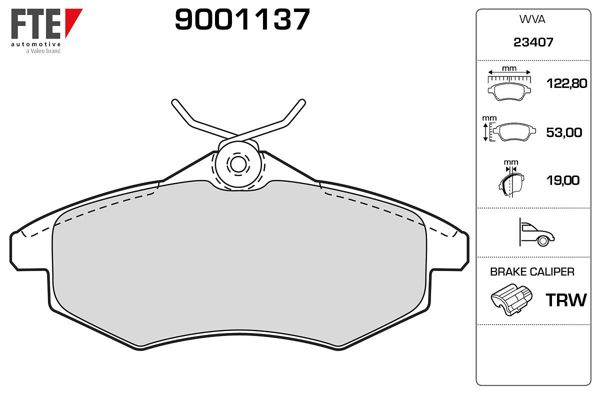 FTE 9001137 | Ön Fren Balatası C2 C3 C3 Plurıel 1.1 1.4I 1.6 HDI 03 -