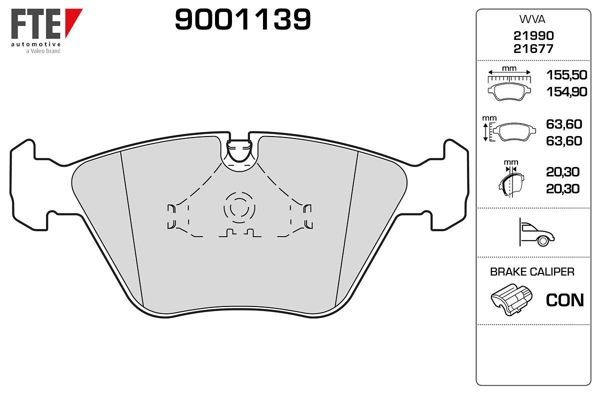 FTE 9001139 | Fren Balatası Ön BMW E39 95 > 03