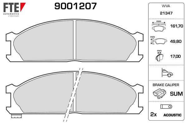 FTE 9001207 | Fren Balatası Ön Nissan Pick Up D22 Td25 98-02 Pathfinder 86-95 Urvan 95-00