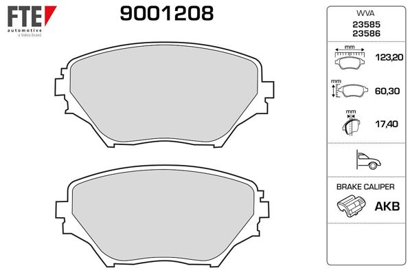 FTE 9001208 | Ön Fren Balatası Rav4 00-05