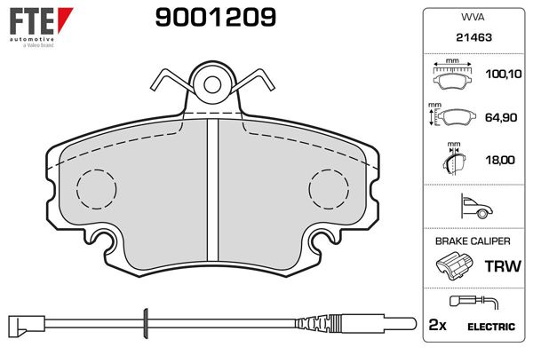 FTE 9001209 | Fren Balatası Ön