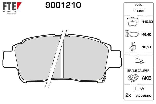 FTE 9001210 | Ön Fren Balatası Toyota Yaris 99-05 Corolla Verso VVTI 2001->