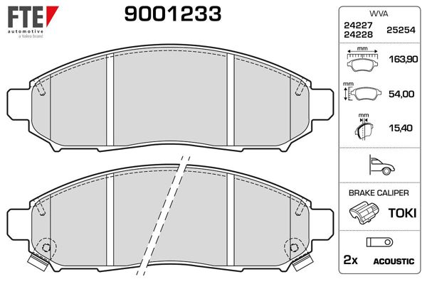 FTE 9001233 | Ön Fren Balatası Nissan Navara 04-10 Patfınder 05-11 (17 Jant)