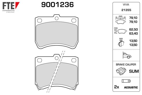 FTE 9001236 | Ön Fren Balatası Kia Prıde 90 > 00 Mazda 121 87 > 90