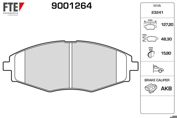 FTE 9001264 | Ön Fren Balatası Kalos 1.2 / 1.4 / 1.4 16V 03 / 05-Matız 0.8 / 1.0 09 / 00 03 / 05-Lanos 1.4 / 1.5