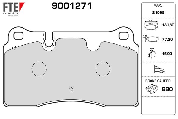 FTE 9001271 | Disk Fren Balatası (On) Audi Rs3 Sportback Quattro 2.5 01 / 11-Audi Ttrs Quattro 2.5 07 / 09-Seat Leon 2.0 01 / 17-Seat Leon Sc 2.0 01 / 17-Seat Leon St 2.0 10 / 13-Volkswagen Touareg 3.0 / 3.6 / 4.2 / 3.0D / 4.2D 11 / 04 - | 1 Adet