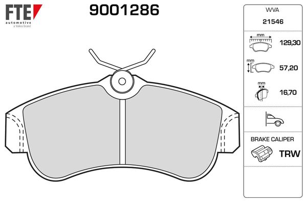 FTE 9001286 | Ön Fren Balatası Oval Tip Nissan Primera 1.6 P11 96-02 Almera II 1.5 00->