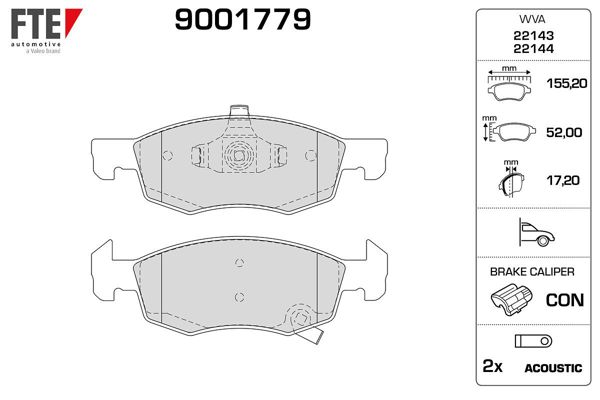 FTE 9001779 | Ön Fren Balatası 14 Jant Corsa E 14-Adam 13 -
