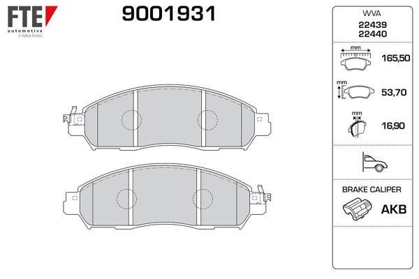 FTE 9001931 | Ön Fren Balatası Nissan Navara D23 Kasa 2.3 4×4 2015->