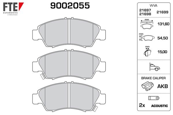 FTE 9002055 | Ön Fren Balatası Honda Civic 1.4 1992 2000 Honda City Jazz 2004 2008