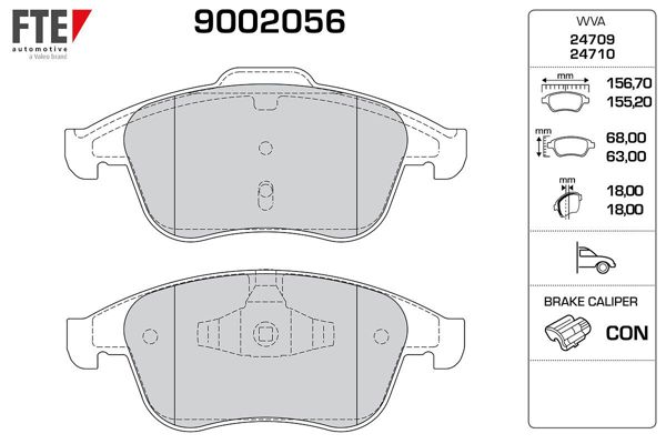 FTE 9002056 | Ön Fren Balatası Megane III Grand Scenic 2.0 16V 1.4 16V 2.0 1.5Dcı